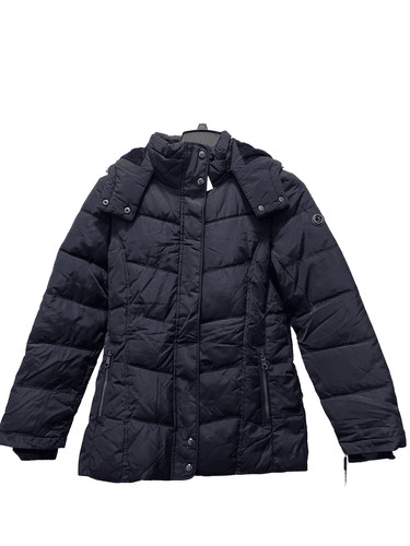 Calvin Klein Down Quilted Full Zip Puffer Jacket Hooded Mid-length