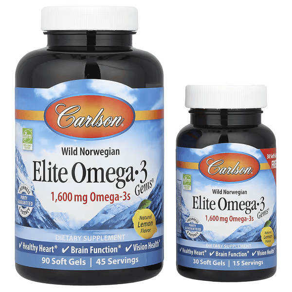 Carlson Elite Omega-3 Gems, 120 Softgels