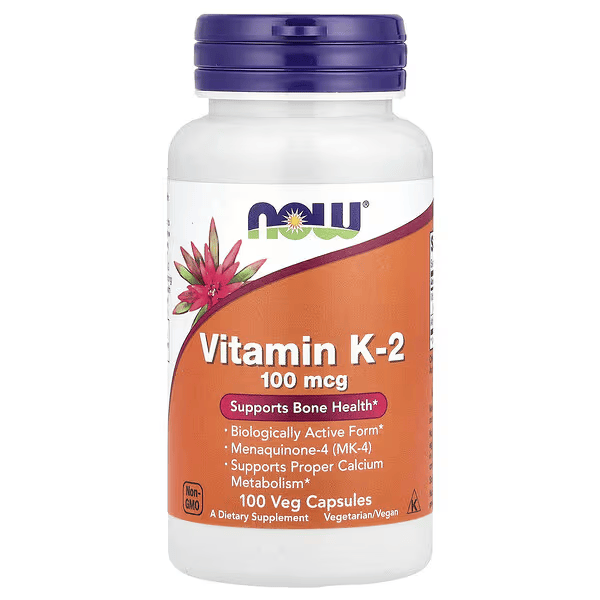 NOW Foods Vitamin K-2 100 mcg, 100 Capsules